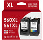 ZENOINK PG-560XL CL-561XL Druckerpatronen Multipack Schwarz & Farbe – je eine schwarze und eine farbige Tintenpatrone