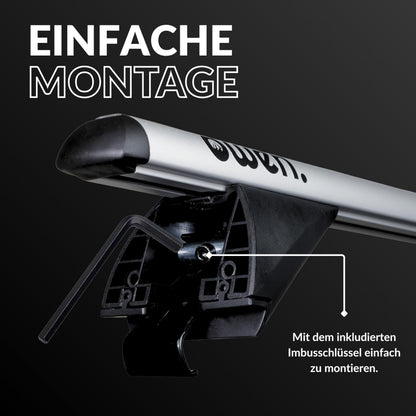 Owen Dachträger Universal 135 cm – Aluminium Relingträger bis 90 kg