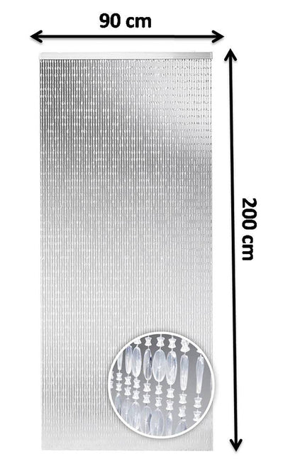 Kobolo Perlenvorhang Diamonds Türvorhang 90x200 cm transparent