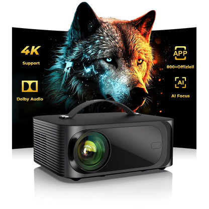 ONOAYO ONO3 Pro Mini Beamer 4K, WiFi 6, Bluetooth 5.4, Dolby Audio für Heimkino und Streaming
