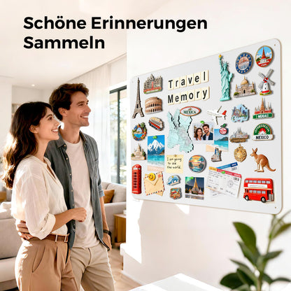 LYZZXI Magnettafel 50x80 cm, weiss – Magnetwand für Fotos und Magnete
