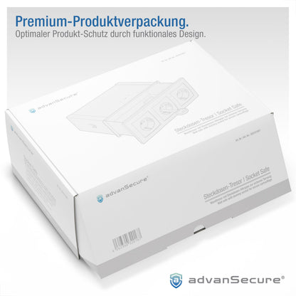 advanSecure® Steckdosen-Tresor – 3er-Steckdosen-Attrappe