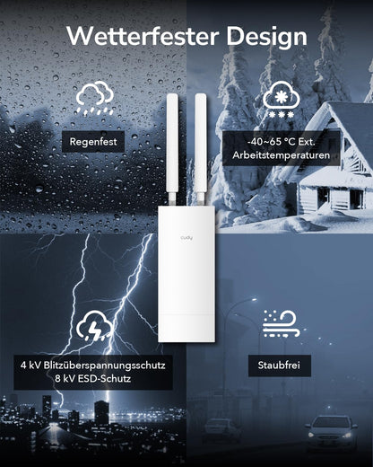 Cudy AP1200 Outdoor WLAN Access Point AC1200 Dual-Band IP65