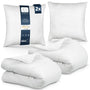 Moon Ganzjahresdecke 135 x 200 cm mit Kopfkissen 80 x 80 cm, 2er Pack – Steppbett mit Wellensteppung