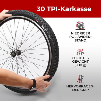 Fincci MTB Reifen Set 27.5 x 2.35 – 2x Faltreifen 60-584 schwarz