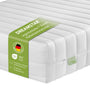 DREAMSTAR Easy Flex Kaltschaummatratze H2/H3 – 90x200 cm. Rechteckige, weiße Kaltschaummatratze. Bietet ergonomischen Schlafkomfort für Betten.