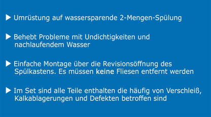 Geberit Spülkasten Ersatzteilset - 2-Mengen Umrüstung 1988-1998