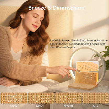 blonbar Tageslichtwecker Nachttischlampe mit 10W Wireless Charging
