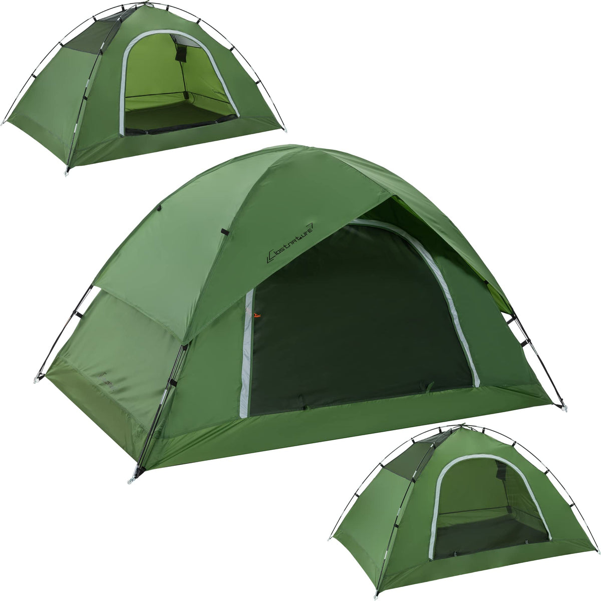Clostnature Kuppelzelt für 2 Personen, wasserdichtes Campingzelt aus Polyester