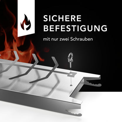 NewHabitat Flammlachsbrett Edelstahl 59,5 cm für Feuerschale, 2er Set