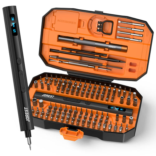 JOREST Elektro Schraubendreher Set, 155 in 1 Mini Feinmechaniker