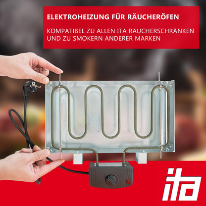 ITA Elektroheizung 2000 W – Heizspirale für Räucherofen und Smoker