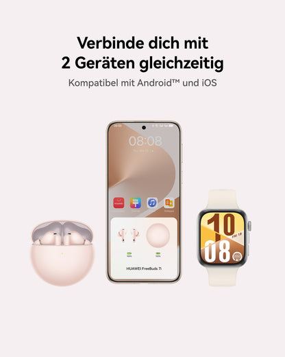 HUAWEI FreeBuds 7i True-Wireless-Kopfhörer mit ANC 4.0, Weiss