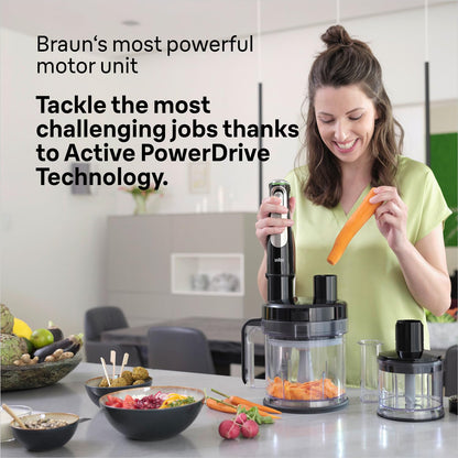 Braun MultiQuick 9 MQ9187XLI Stabmixer, 1200 Watt, schwarz
