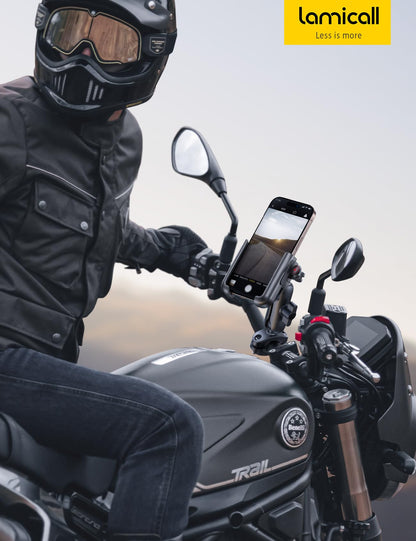 Lamicall Handyhalterung Motorrad & Fahrrad, vibrationsgedämpft