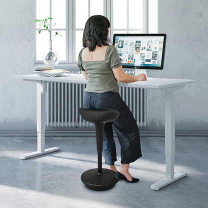 IWMH Ergonomischer Sitz-Steh-Hocker, hochverstellbar – Schwarz
