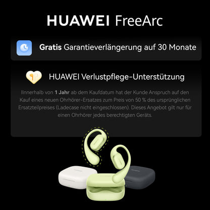 HUAWEI FreeArc Open-Ear-Kopfhörer, Bluetooth, IP57, Grau
