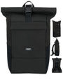 LARKSON No 4 Rolltop Rucksack schwarz mit Laptopfach bis 16 Zoll