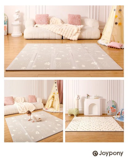 Joypony Krabbelmatte Baby, faltbare Spielmatte 180x200 cm, Wald