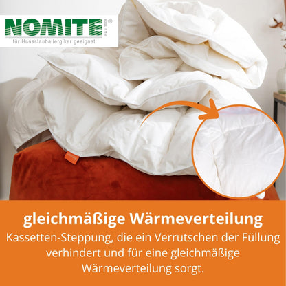 sleepling Sommer Daunendecke 155x220 cm, 90% Daunen, extra leicht