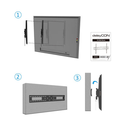 deleyCON Universal TV Wandhalterung - neigbar 60-100 Zoll