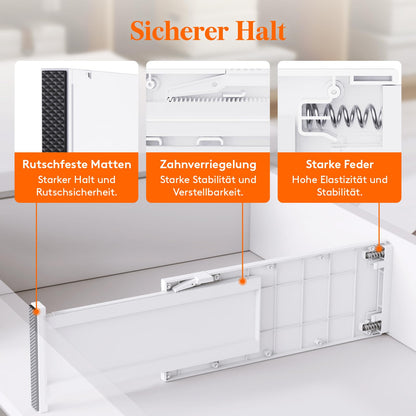 Lifewit Schubladentrenner 8er-Set, verstellbar, weiss