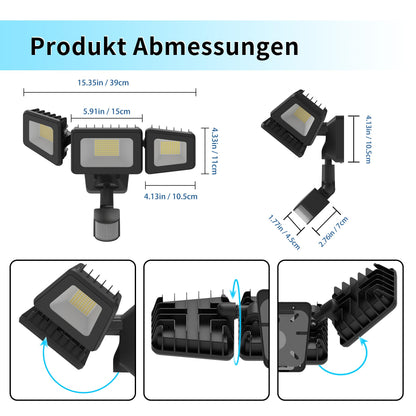 LED Flutlicht Aussen 120W – Bewegungsmelder 4500K IP66