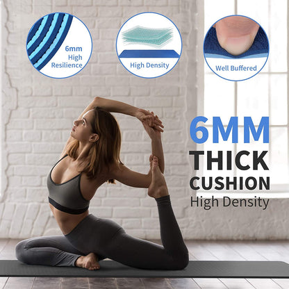 CAMBIVO Yogamatte XXL 213 x 81 cm, 6 mm TPE, rutschfest