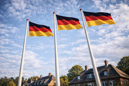 FLAGLY Deutschland Flagge 100x150 cm mit Ösen aus Schiffsflaggentuch