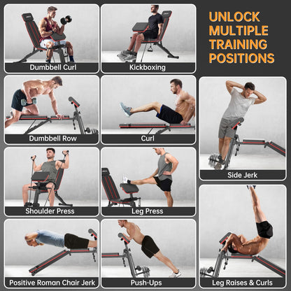 JOROTO Krafttraining Hantelbank verstellbar klappbar – Home Gym 350kg