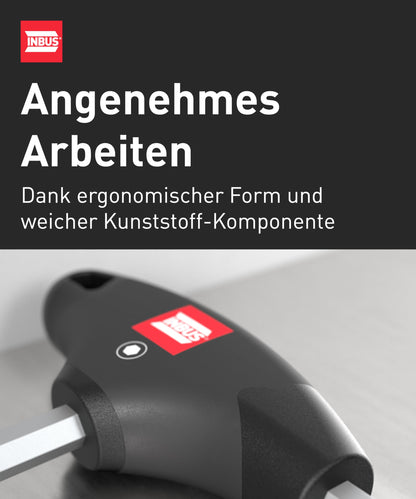 INBUS 70129 T-Griff-Schraubendreher-Set 8tlg 2–10 mm HybridTouch