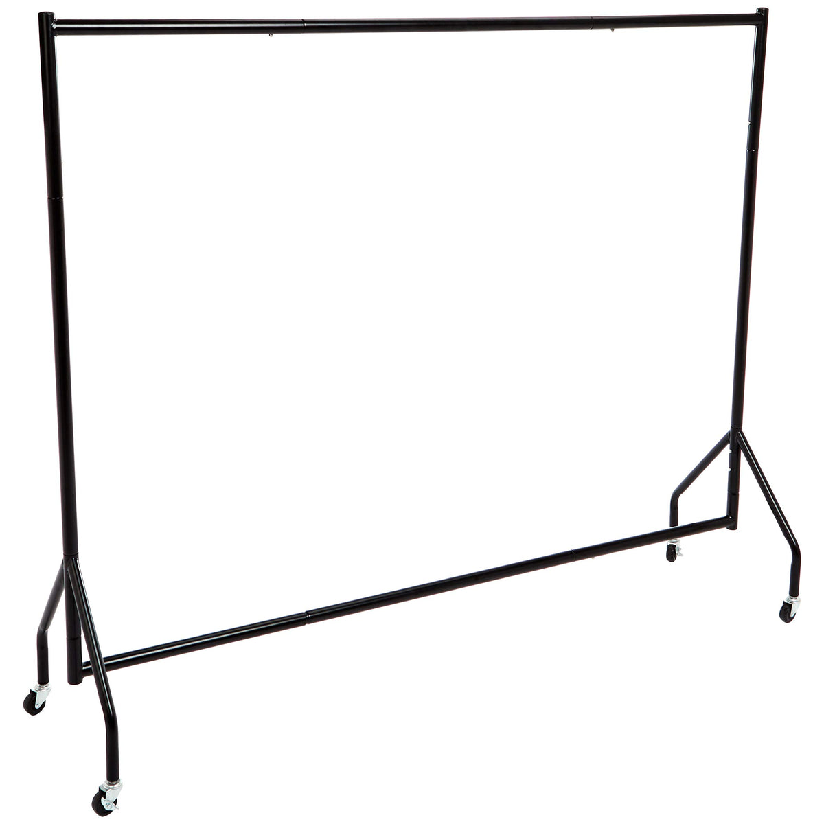 Amazon Basics Kleiderständer GAR-6FT, 1,82 x 1,52 m, Schwarz – Stahlrahmen mit vier Lenkrollen