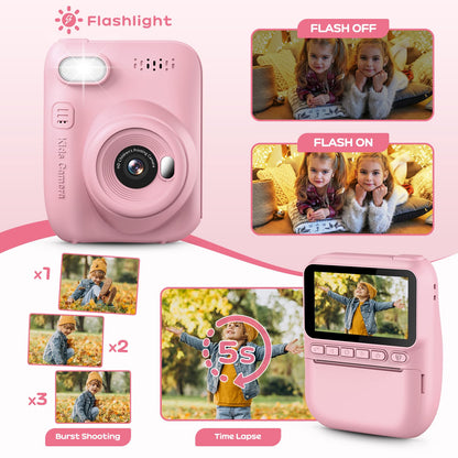GREENKINDER Sofortbildkamera Kinder H2, 14 MP, 3-Zoll-Display, 32 GB