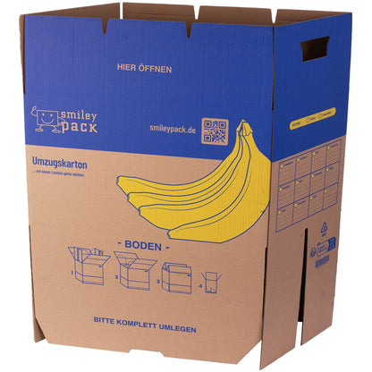 smiley pack Umzugskartons 25 Stück 600 x 328 x 340 mm bis 40 kg