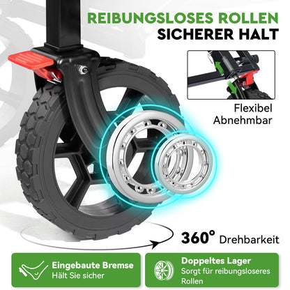 HIKENTURE Bollerwagen faltbar mit Bremse, 140 L, 150 kg belastbar