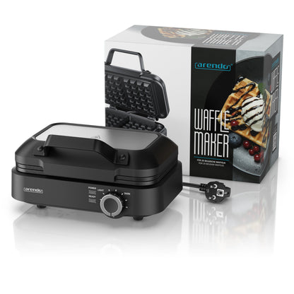Arendo Doppel-Waffeleisen für belgische Waffeln, 1200 Watt