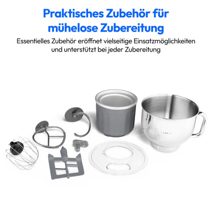 MEDION Küchenmaschine MD18420 mit Eisschüssel, 5 Liter, 1.200 Watt