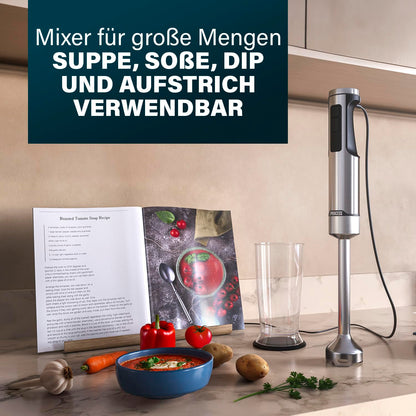 Princess Stabmixer Prof XXL 221233, 1500 W, 50 cm Edelstahlstab