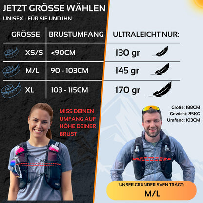 zeitgeist OUTDOOR Laufweste Urban Fit 2 Trinkweste 2 L Unisex