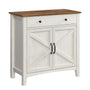 VASAGLE Küchenschrank BBK341W01 Sideboard, vintageweiss-honigbraun. Bietet Stauraum für Küche oder Esszimmer.