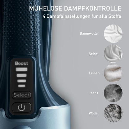 Tefal Pure Force 3-in-1 Dampfbürste Keramiksohle DT8755E0, Blau