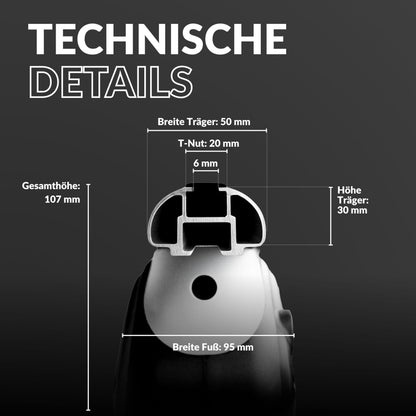 Owen 5.0 Relingträger Aluminium - Universal 120cm Schwarz