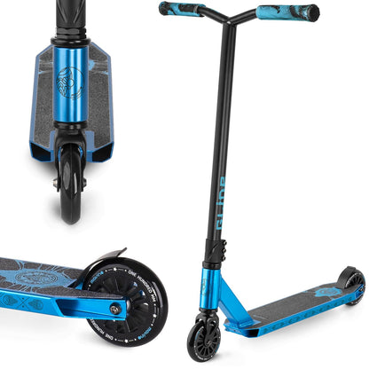 Movino Stunt Scooter Profi Roller – Jugendliche & Erwachsene. Robuster Roller mit T-Bar Lenker, kleinem Deck und PU-Rollen, ideal für Tricks & Skatepark.