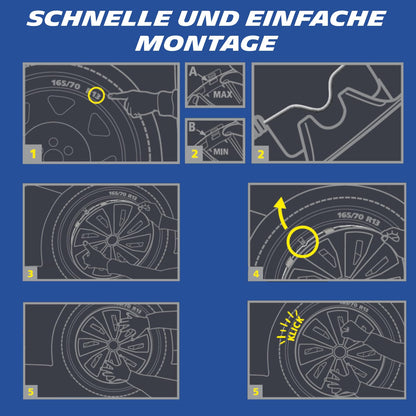 Michelin Radkappen MX-MS 15 Zoll Silber mit Chromring, 4er Set
