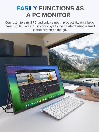 UPERFECT 22 Zoll 2K QLED tragbarer Monitor QHD IPS Display