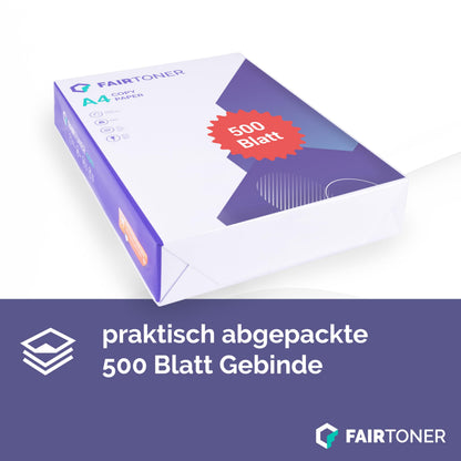 FairToner Kopierpapier DIN A4 80 g/m² weiss 5000 Blatt (10x500)