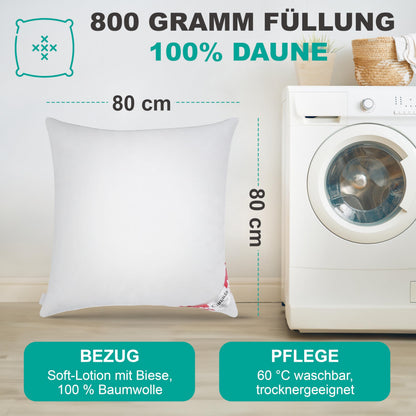 Canada Daunenkissen Plus – Medium 800g, canadische Daunen