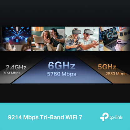 TP-Link Archer BE550 WiFi 7 Tri-Band Router - BE9300
