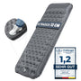 HIKENTURE Camping Isomatte aufblasbar 13 cm mit Kissen und Fusspumpe – graue Schlafmatte mit Kissenbereich
