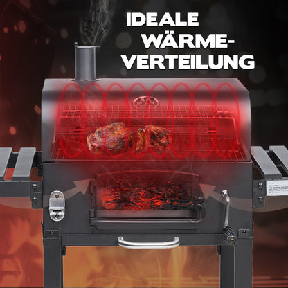 TAINO HERO XL Smoker Holzkohlegrill mit Temperaturanzeige